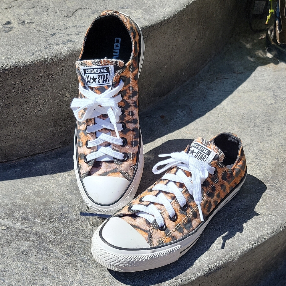 Converse All Star Chucks Leopard Print Womens 7